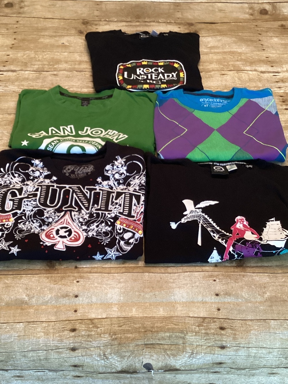 Multicolored  men T-shirt. once old is now new again all sizes extra large.5